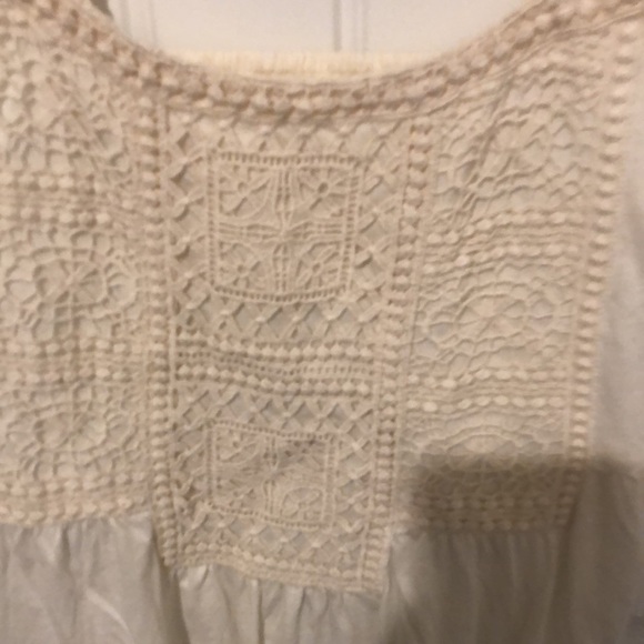 America Eagle Outfitters NWT crochet cream tank top open back small petite - Picture 7 of 11